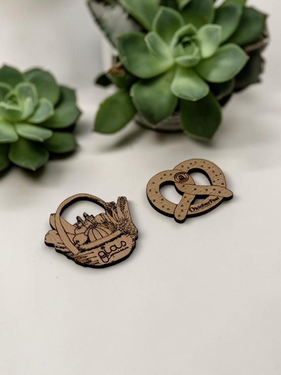 Magnete personalizzato in legno di faggio con incisione laser – forma su richiesta - immagine 4
