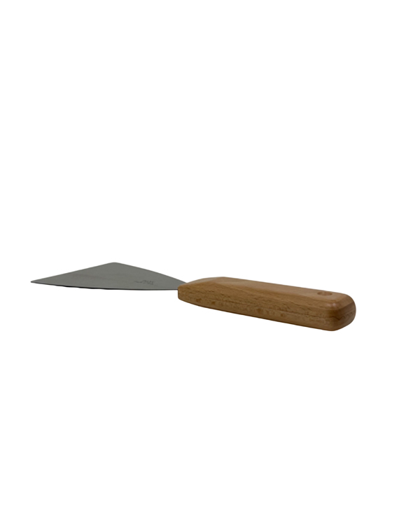 Spatola professionale flessibile in acciaio inox con manico in faggio massello 10×26 cm - immagine 3