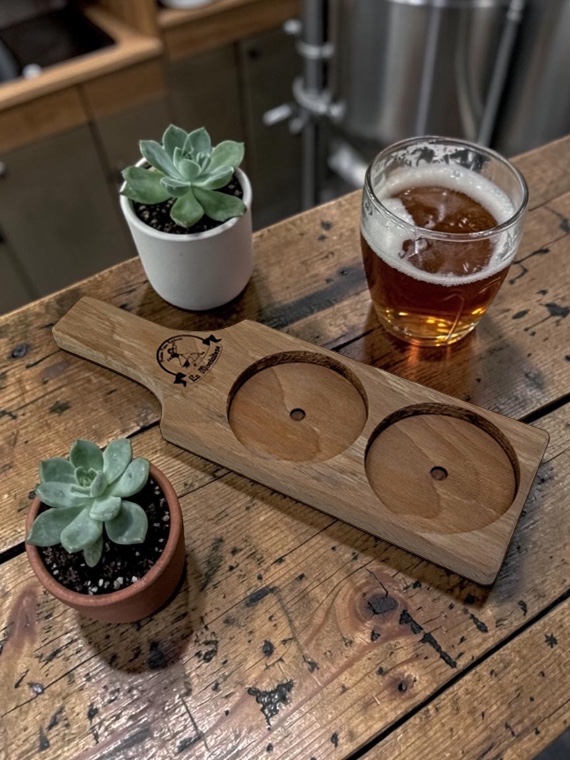 Porta vasetti in legno di faggio massello 28×9×h2 cm – gadget promozionale personalizzabile - immagine 4