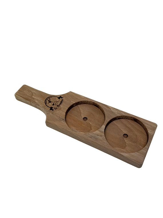 Porta vasetti in legno di faggio massello 28×9×h2 cm – gadget promozionale personalizzabile