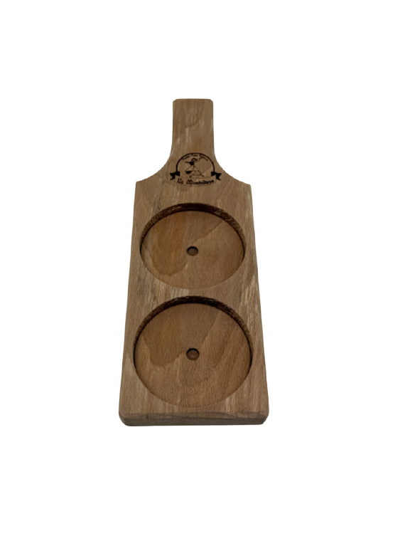 Porta vasetti in legno di faggio massello 28×9×h2 cm – gadget promozionale personalizzabile - immagine 2