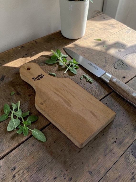 Mini tagliere in legno di faggio massello 10×23,5×h2 cm - immagine 4
