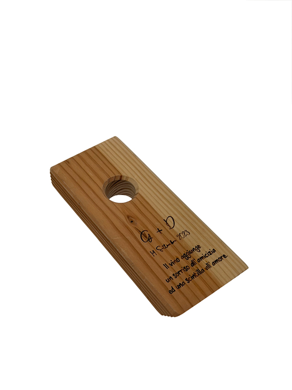 Porta bottiglia sospeso in legno massello di Douglas - immagine 3