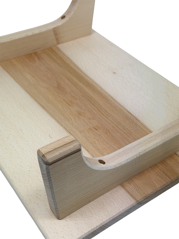 Alzata da tavola in legno di faggio massello per aperitivi e buffet dim. 42x32x12 cm - immagine 3