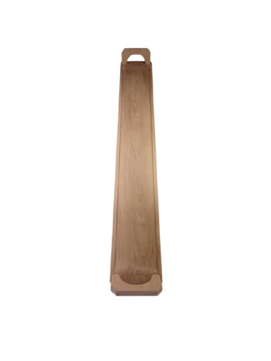 Tagliere da presentazione in legno di faggio massello 100×16×h8 cm con impugnatura