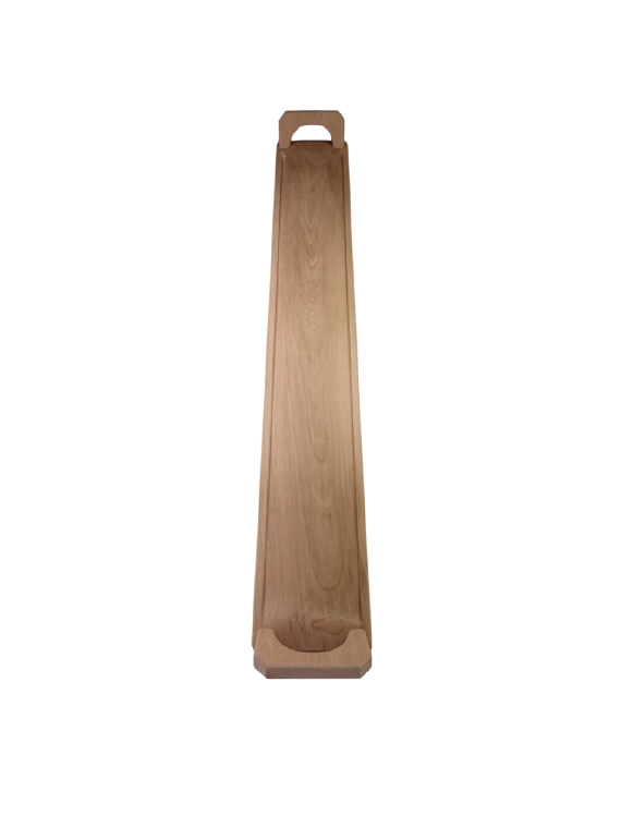 Tagliere da presentazione in legno di faggio massello 100×16×h8 cm con impugnatura