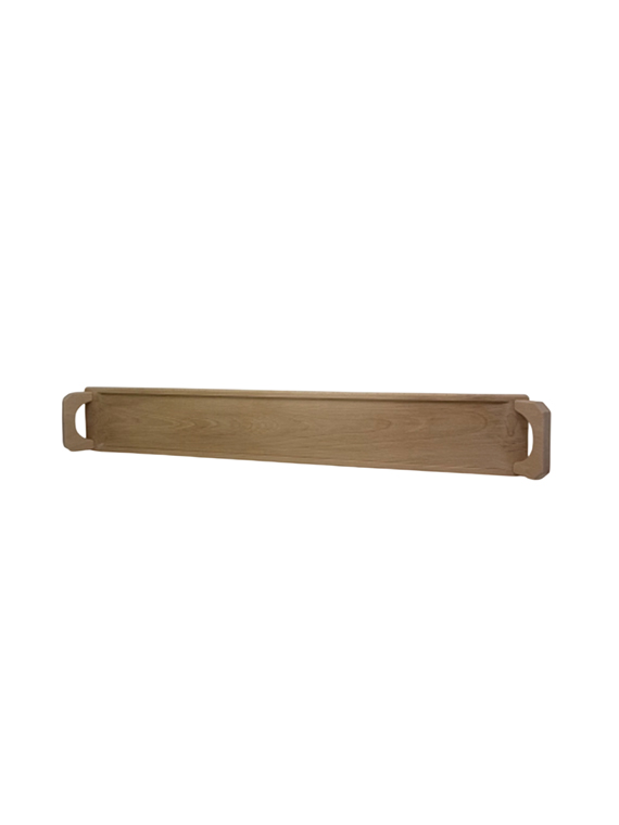 Tagliere da presentazione in legno di faggio massello 100×16×h8 cm con impugnatura - immagine 2