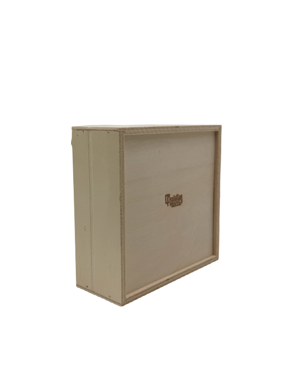 Cassetta in legno di pioppo con manico in corda di juta 18×18×h7 cm – confezione regalo e presentazione - immagine 4