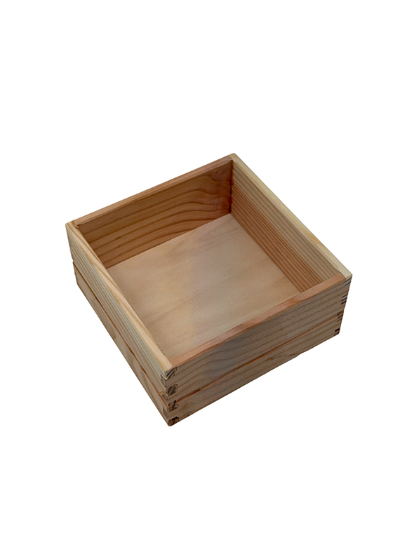 Cassetta in legno massello di Douglas 15×15×h7 cm – confezione regalo e presentazione - immagine 2