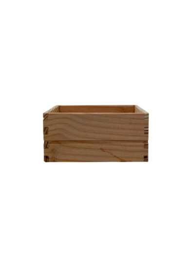 Cassetta in legno massello di Douglas 15×15×h7 cm – confezione regalo e presentazione
