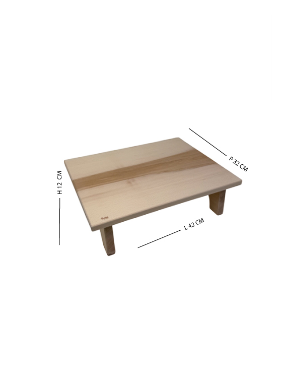 Alzata da tavola in legno di faggio massello per aperitivi e buffet dim. 42x32x12 cm - immagine 6