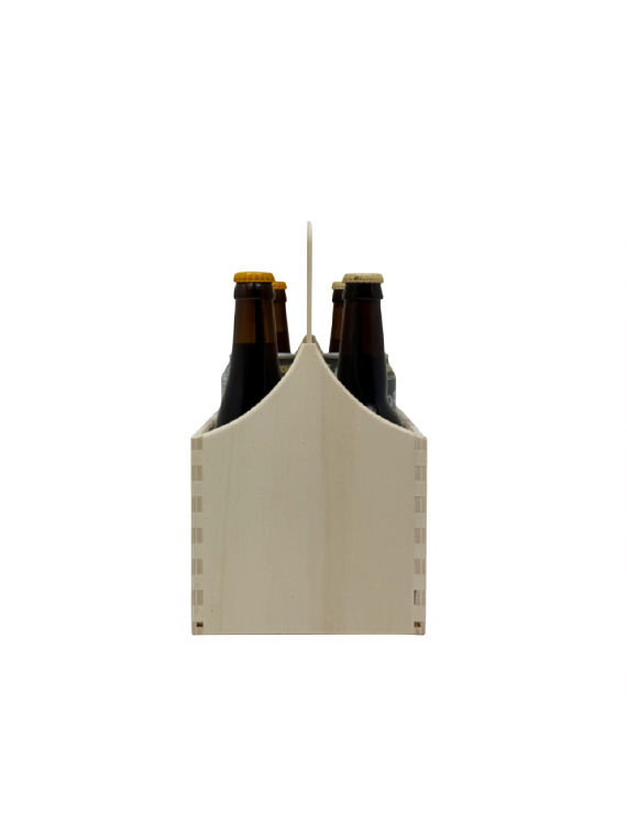 Cassettina porta birre in legno 6 posti con scomparti – personalizzabile con logo - immagine 4