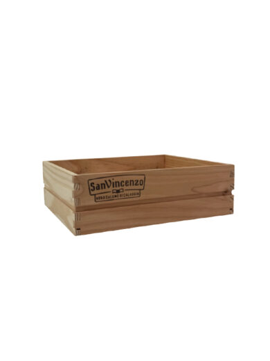 Cassetta in legno massello di Douglas 27×22×h8 cm – confezione regalo e presentazione