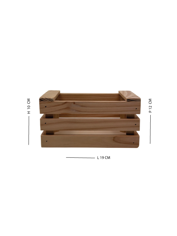 Cassetta in legno massello di Douglas 19×12×h10 cm – confezione regalo e presentazione - immagine 6