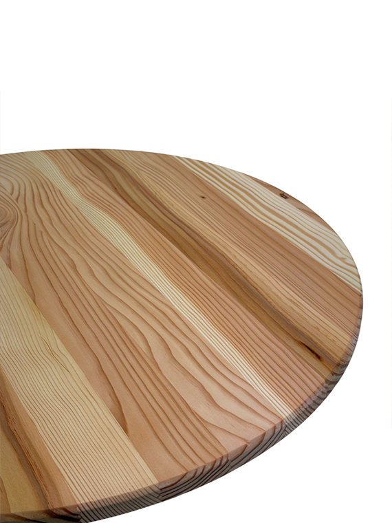 Tagliere tondo in legno massello di Douglas Ø33 cm – ideale per pizza e aperitivi - immagine 3