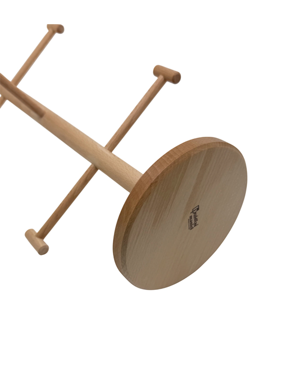 Porta pretzel da banco in legno di faggio massello 28×28×h50 cm – capacità circa 18 pezzi - immagine 2