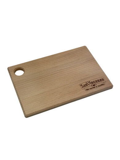 Tagliere in legno di faggio massello con foro 22x15x1.2 cm