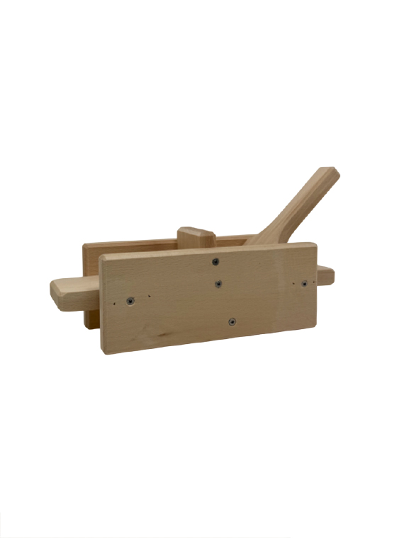 Schiaccia olive manuale in legno di faggio massello 33×11×19 cm - immagine 2