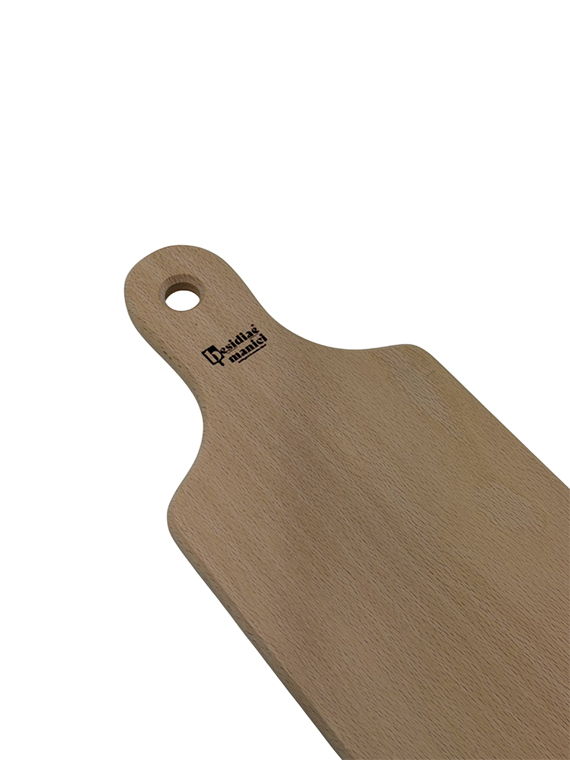 Tagliere lungo da presentazione in legno di faggio massello 45×13×1,2 cm - immagine 2