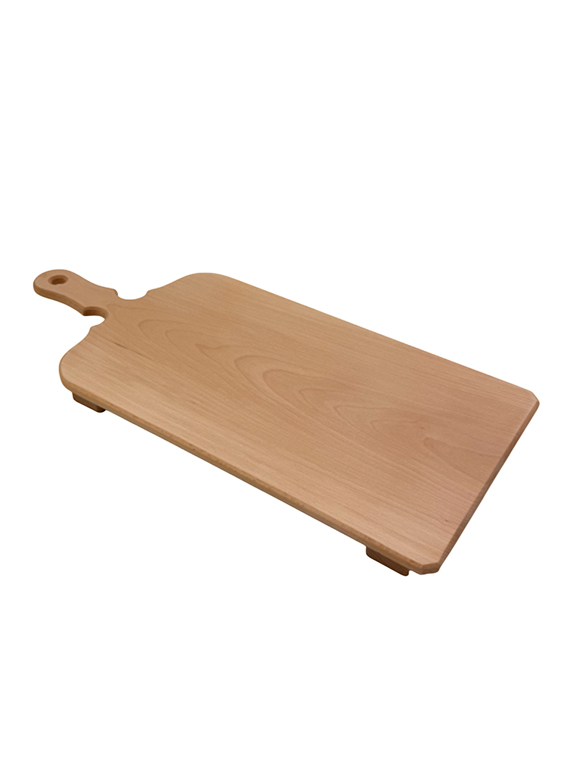 Tagliere in legno di faggio massello con manico – ideale anche per pizza/pinsa dim. 51x23 cm - immagine 2