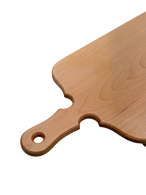 Tagliere in legno di faggio massello con manico – ideale anche per pizza/pinsa dim. 51x23 cm - immagine 4