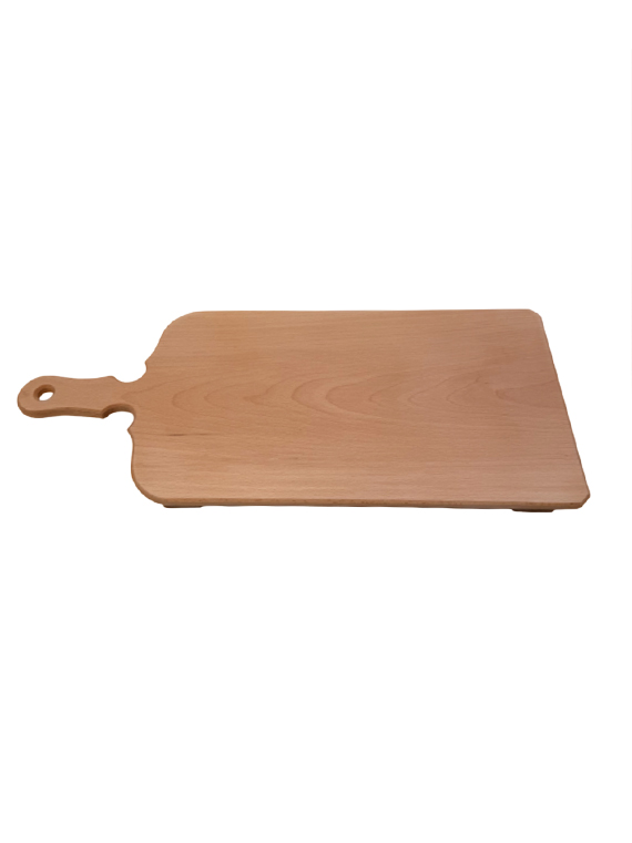 Tagliere in legno di faggio massello con manico – ideale anche per pizza/pinsa dim. 51x23 cm - immagine 3