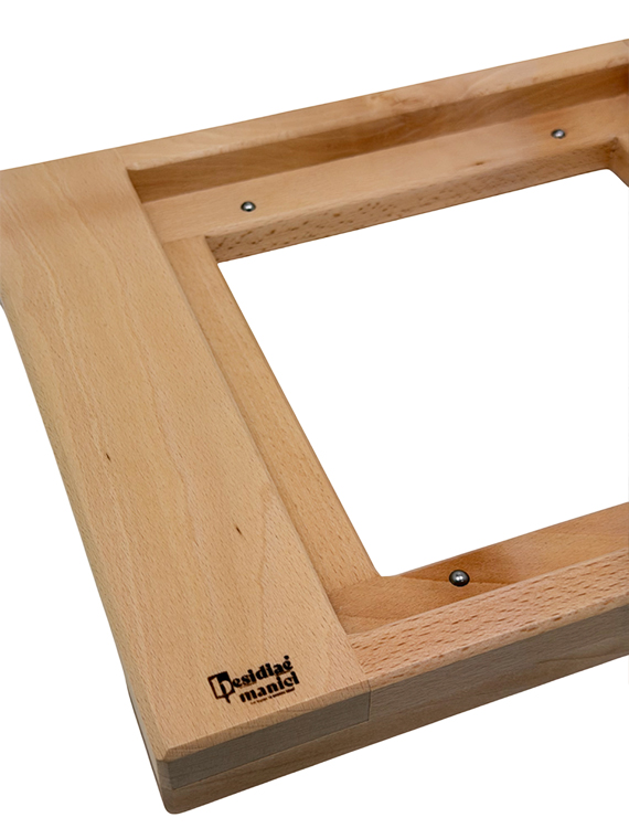 Vassoio in faggio con pietra lavica dim.Pietra 25x25 cm - immagine 3