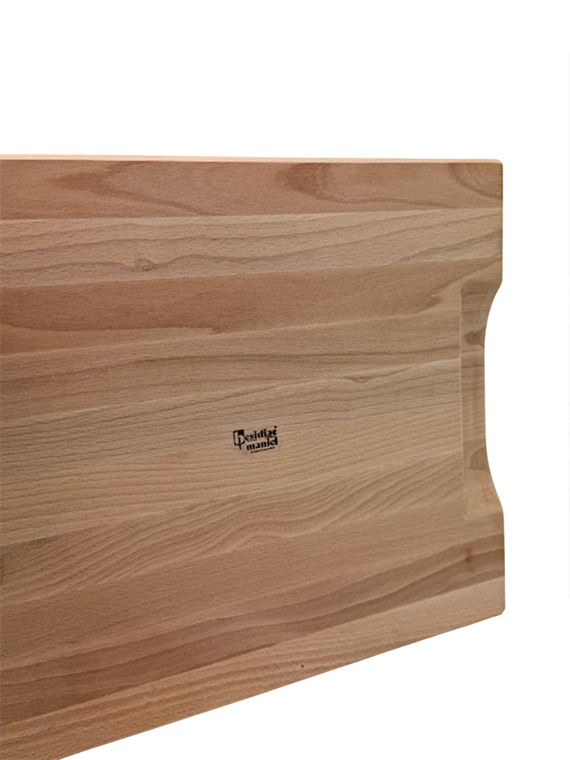 Tagliere in faggio massello con pietra lavica XL dim.Pietra 20x45 cm - immagine 4