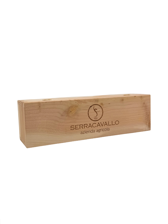 Cofanetto vino in legno di Douglas naturale 12,5×12,5×h43 cm per bottiglia Magnum 1,5 L