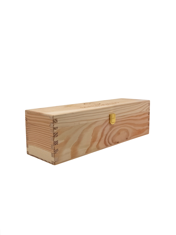 Cofanetto vino in legno di Douglas naturale 12,5×12,5×h43 cm per bottiglia Magnum 1,5 L - immagine 3