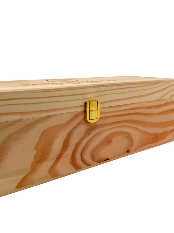 Cofanetto vino in legno di Douglas naturale 12,5×12,5×h43 cm per bottiglia Magnum 1,5 L - immagine 4