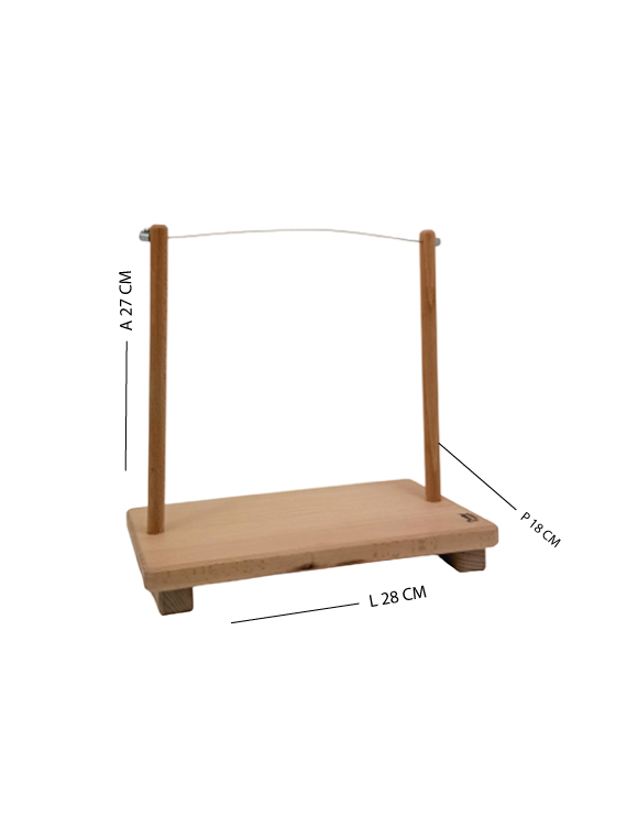 Tagliere appendi salumi in legno di faggio massello L28 x P18 x H27cm - immagine 6