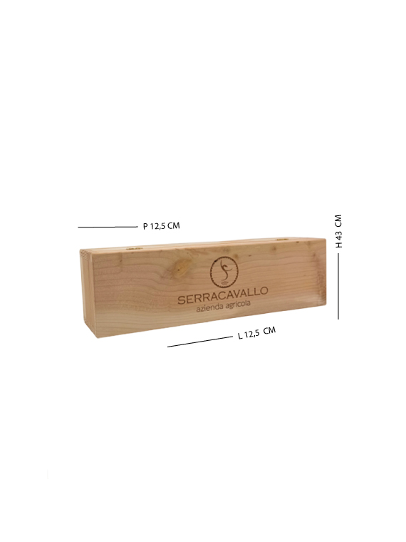 Cofanetto vino in legno di Douglas naturale 12,5×12,5×h43 cm per bottiglia Magnum 1,5 L - immagine 6