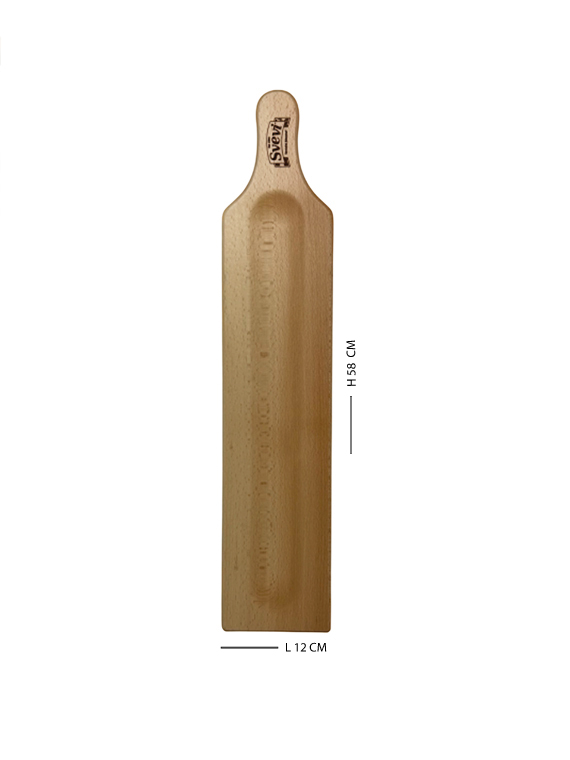 Tagliere porta wurstel gigante in legno di faggio massello 58×12 cm - immagine 5
