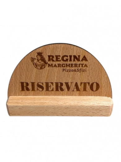 Segnaposto Riservato in legno di faggio