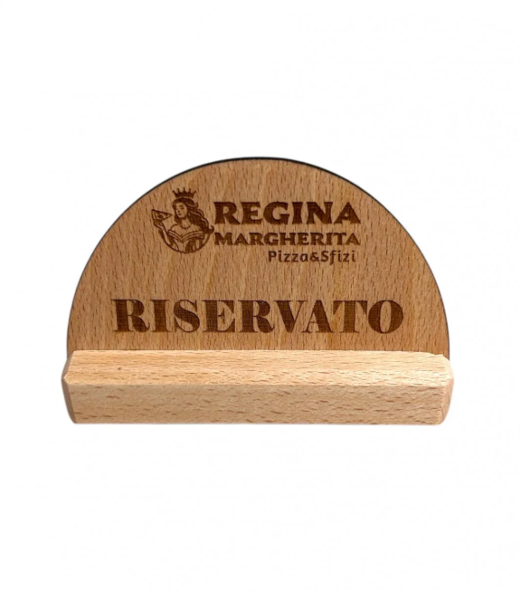 Segnaposto Riservato in legno di faggio