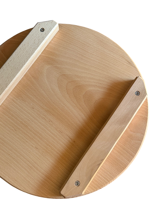 Tagliere tondo in legno di faggio massello Ø33 cm – professionale - immagine 2