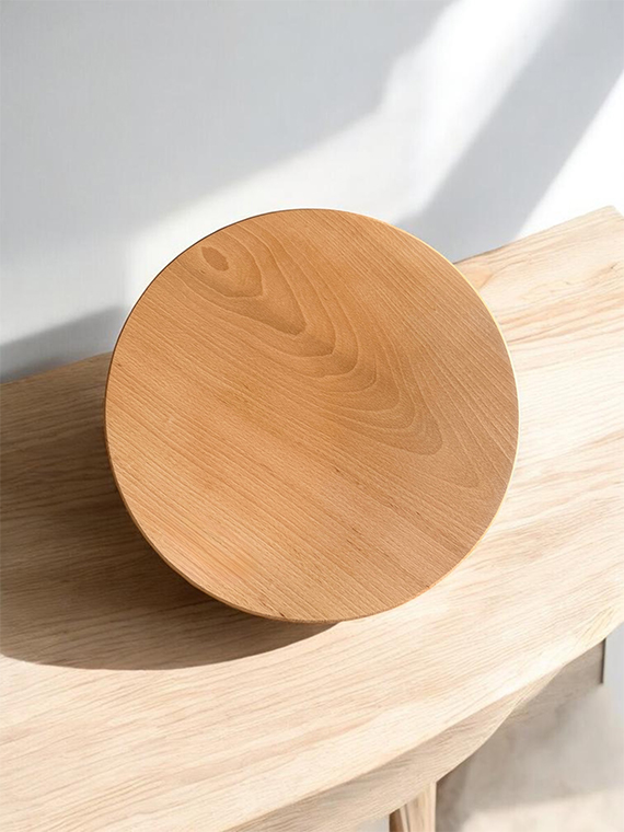 Tagliere tondo in legno di faggio massello Ø33 cm – professionale - immagine 3
