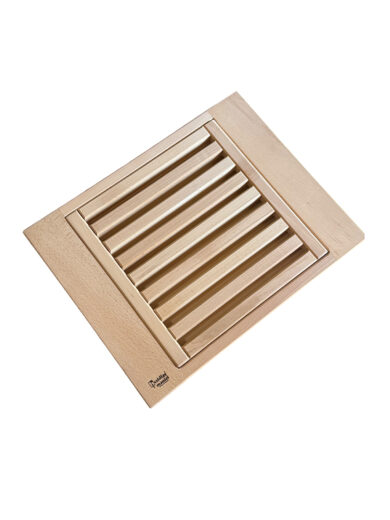 Raccoglibriciole da tavola in legno di faggio 40&times;30&times;h4 cm con griglia estraibile